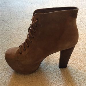 Jeffrey Campbell taupe suede Lita